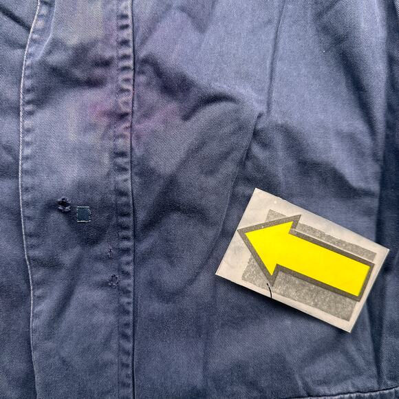 Vintage 90s Nautica Leather Collar Twill Bomber Jacket Mens XL Navy Red Full Zip - Picture 10 of 16